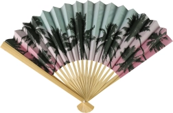 Dekoratív legyező pálmafákkal