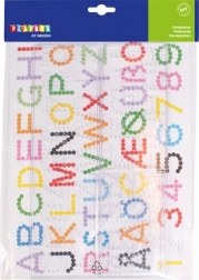 Ábécés vasalható gyöngyalátétek PLAYBOX - betűk és számok