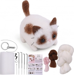 Tűnemezelő kreatív készlet – barna–fehér kandúrka