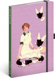 NOTIQUE jegyzetfüzet Galambok Kateřina Winterová-tól, vonalas 13 × 21 cm