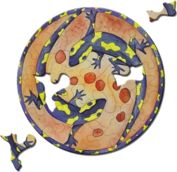 Kerek CURIOSI Picoli puzzle – foltos szalamandra, 33 darab