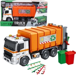 Interaktív kukásautó Woopie hang- és fényhatásokkal 1:16 méretarányban