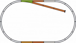 Piko B sínkészlet csonkavágánnyal és ágyazattal H0