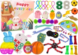 Húsvéti fidget játék szett Pop It és squishy antistressz – 42 darab