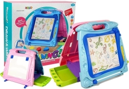 Kétoldalas gyermek rajztábla mágnessel és filcekkel