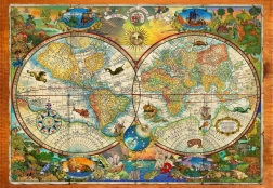1000 darabos Föld állatainak térképe puzzle