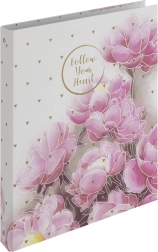 A4-es laminált iratrendező, 4 gyűrű, Romantic magnólia