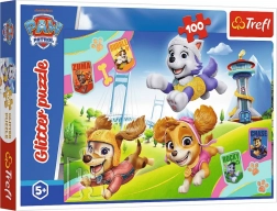 100 darabos csillogó PAW PATROL puzzle – ragyogó kutyusok Trefl