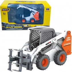 Fém kerekes rakodógép markolóval 1:50 fehér