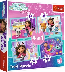 4 az 1-ben puzzle Gabby’s Dollhouse – kaland