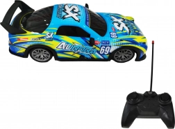 világító RC autó távirányítóval, 20 cm
