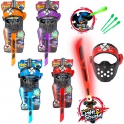 Nindzsa készlet karddal, maszkkal és nyilakkal – fény- és hangeffektekkel