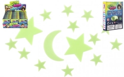 Világító csillagok és hold a falra – gyerekszobai dekoráció