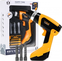 Gyerek elektromos fúró reális hangokkal és forgó fúrófejjel 3+ éves gyerekeknek