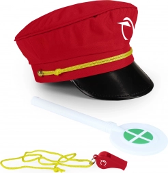 ZSSK vasútparancsnoki készlet síppal és jelzőtáblával