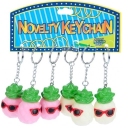 Világító ananászos kulcstartó napszemüveggel