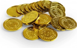 Műanyag arany játéktallérok, 24 db