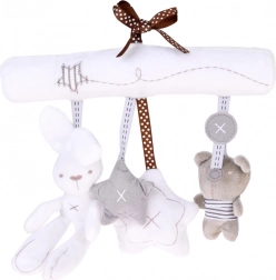 Puha függő játék babakocsira és kiságyra hangokkal és dallammal