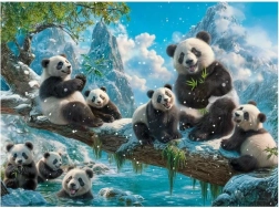Puzzle Panda téli móka 2000 darab CASTORLAND