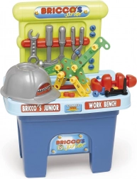 Gyerekek munkapad sisakkal