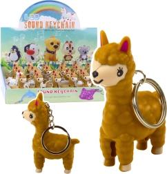 Láma kulcstartó LED zseblámpával és hanggal