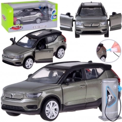 Volvo XC40 elektromos crossover fém modell világítási és hang funkciókkal