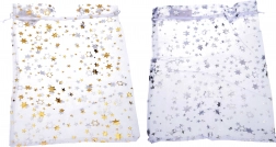Organza Tasak Csillagokkal 25x35 cm Karácsonyra