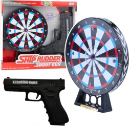 lézerpisztoly céltáblával gyerekeknek – lövöldözős játék fény- és hangeffektekkel