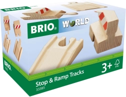 BRIO Stop & Ramp pályák – végállomás sínek és rámpák fa vonatpályához