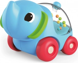 Csörgő elefánt kerekeken 11 cm