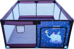 Puha, téglalap alakú járóka gyermekeknek – Éjszakai kiselefánt