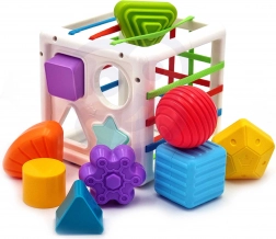 woopie baby rugalmas szenzoros kocka – formaválogató, 11 elem