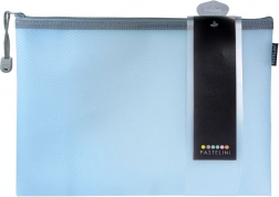 Pastelini kék cipzáras A4 boríték