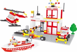 Kompatibilis építőkészlet Bloxo tűzoltóállomás 368 db