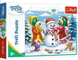 Trefl Puzzle Treflik család: Téli szórakozás, 30 darab