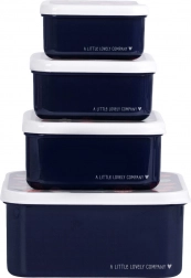 A Little Lovely Company négydarabos uzsonnásdoboz-készlet – Eper