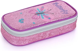 OXYBAG iskolai tolltartó etue komfort – pillangó csillámokkal