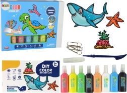 Ablakmatricák Tengeri Állatok Teknős DIY 8 Szín Csillámokkal