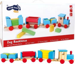 Small Foot színes fa vonat építőkockákkal