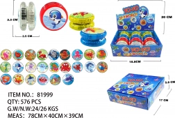 Jojó fényhatásokkal, 5,5 cm – tengeri motívum