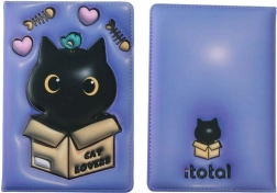 Notesz A5 lila kemény fedéllel és habborítással