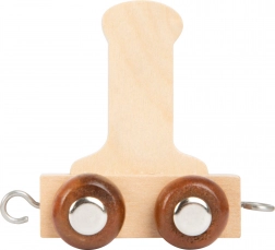 Small Foot fahúti I betűs fa vagon a vonatpályához