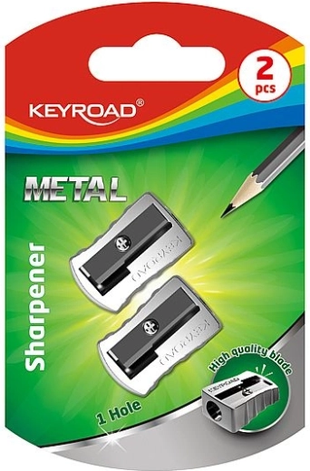 KEYROAD fém hegyező, 2 db, ezüst