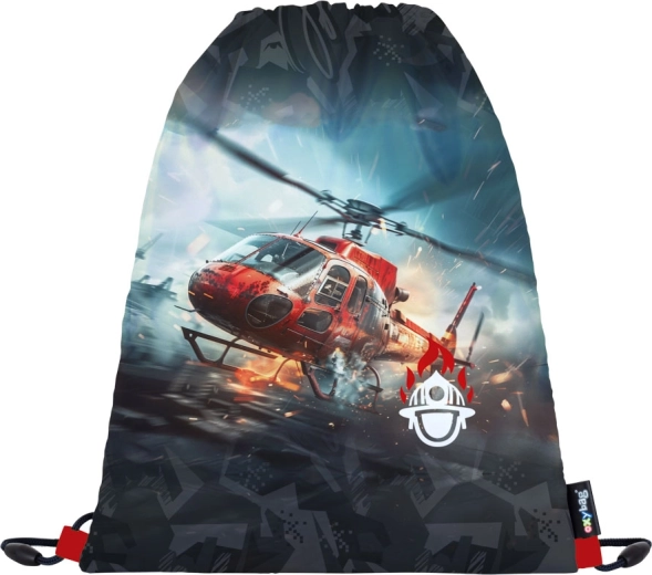 Praktikus zsák tűzoltó motívummal