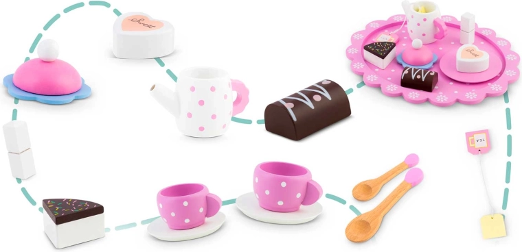 Teljes felszerelés teadélutánhoz