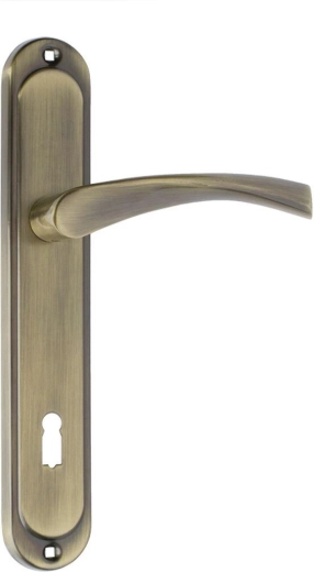 ATENA ajtókilincs kulcsos betéttel 90 mm, patina