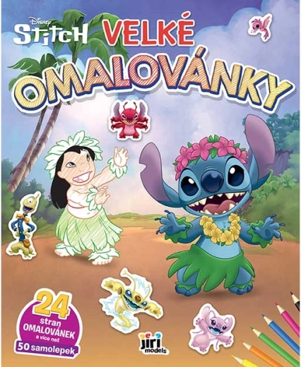 Nagy Lilo & Stitch színező matricákkal
