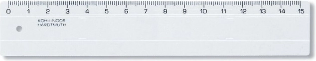 15 cm-es átlátszó vonalzó KOH-I-NOOR