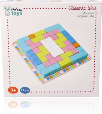 Színes fa logikai játék Tetris Puzzle