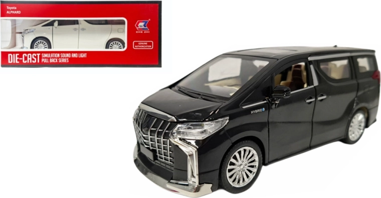Toyota Alphard 1:24 fém modell fénnyel és hanggal